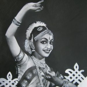 Bharatanatyam-III-charcoal-drawing-by-Sujith-Puthran
