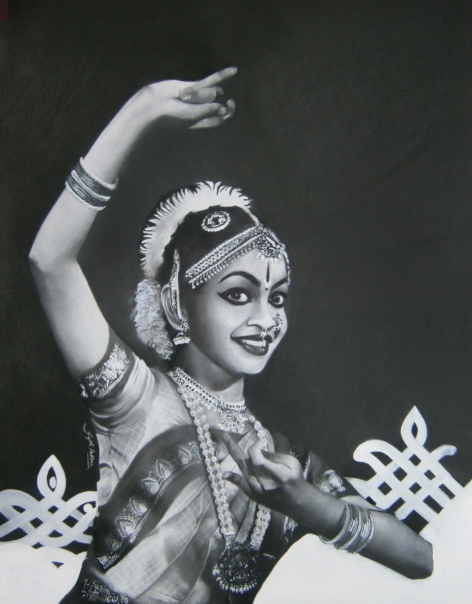 bharatanatyam girl//dance pose// pencil drawing - YouTube