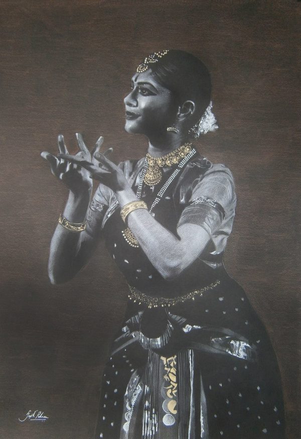 Bharatanatyam-X-colored-pencil-drawing-by-Sujith-Puthran