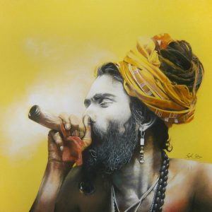 Boom-Shiva-soft-pastel-drawing-by-Sujith-Puthran
