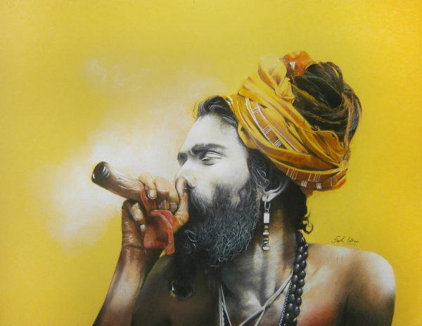 Boom-Shiva-soft-pastel-drawing-by-Sujith-Puthran