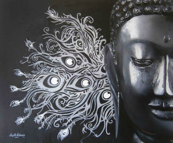 Buddha-2-oil-painting-by-Sujith-Puthran