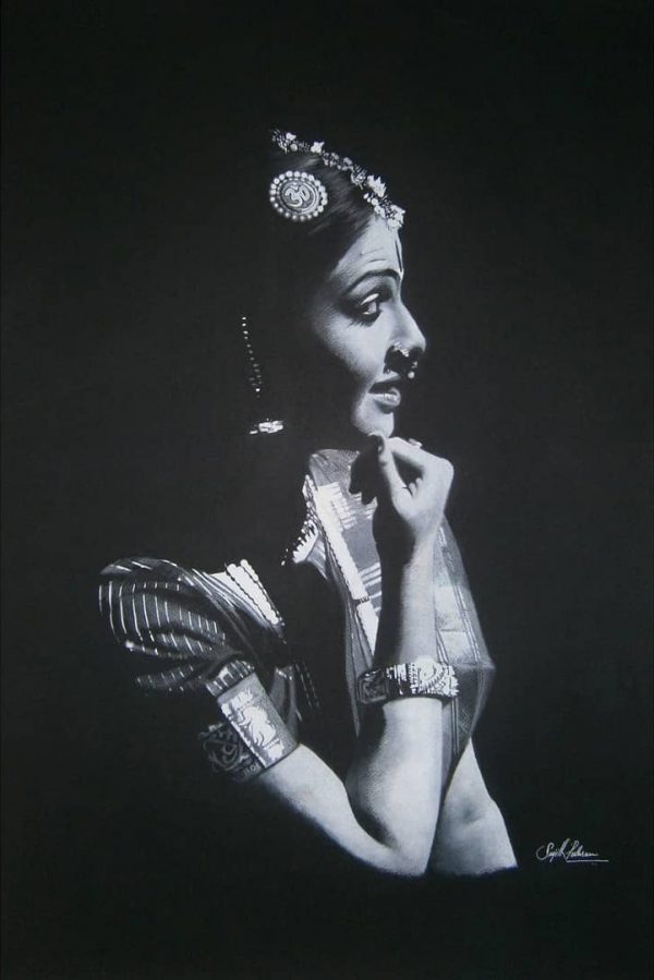 bharatanatyam-V-colored-pencil-drawing-by-Sujith-Puthran