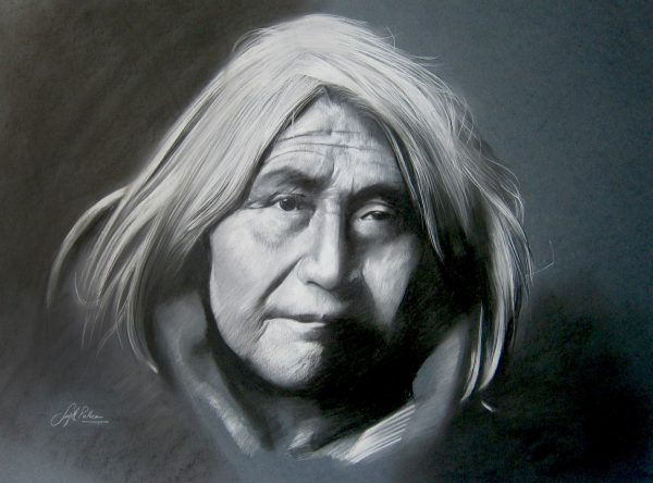 indian-apache-V-charcoal-drawing-by-Sujith-Puthran