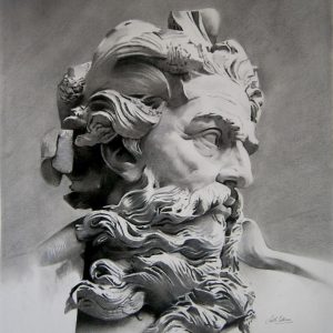 neptune-graphite-drawing-by-Sujith-Puthran