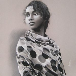 rachna-charcoal-drawing-Sujith-Puthran