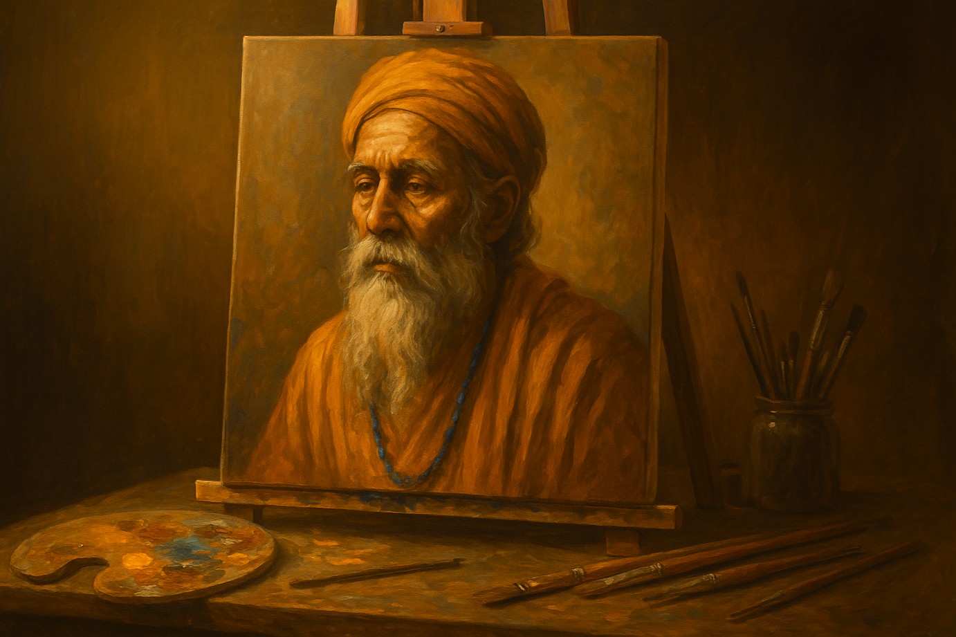 The Spiritual Depth of Sadhu Portraits in Contemporary Art Painting the Sacred Journey